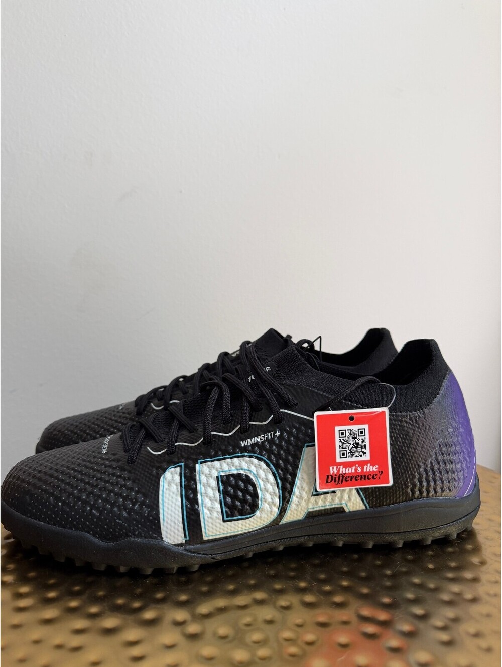 IDA Women's Lightweight Turf Soccer Shoes Black Purple Size 9.5
